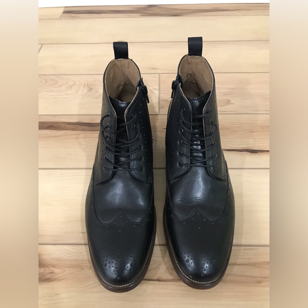 ALDO Black Leather Dress Boots in Men’s Size 10 - Picture 4 of 13